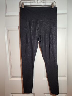 Scorpio Sol Black Patterned High Waist Leggings With Pockets XL